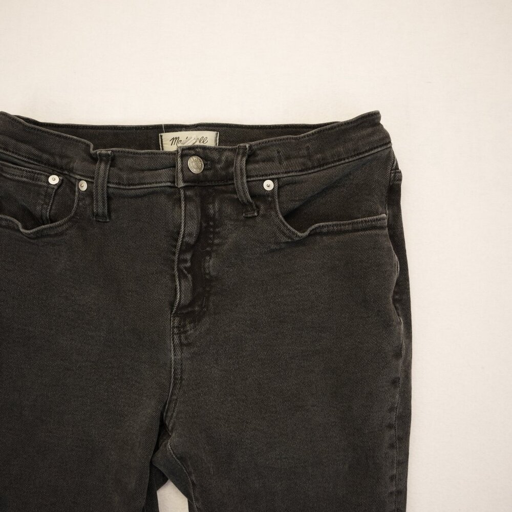 Madewell Jeans Womens Size 29 Black Mid Rise Kick Out Cropped Flared